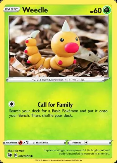 Weedle 2/73 Champion's Path Pokemon card