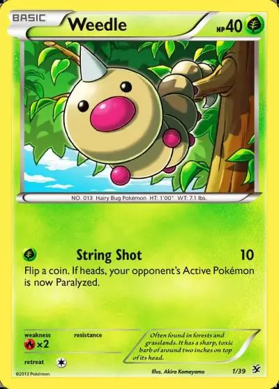 Weedle 1/39 Kalos Starter Set Pokemon card