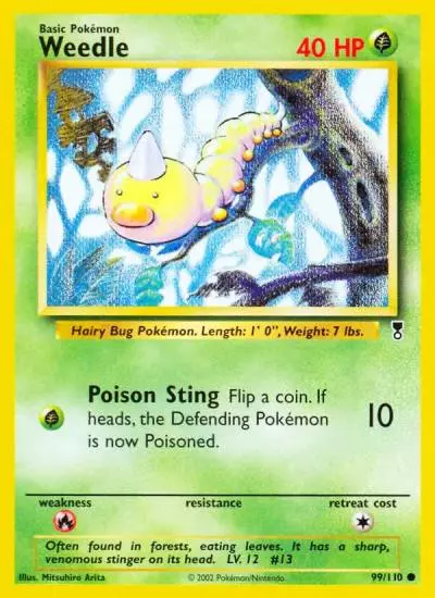 Weedle 99/110 Legendary Collection Pokemon card