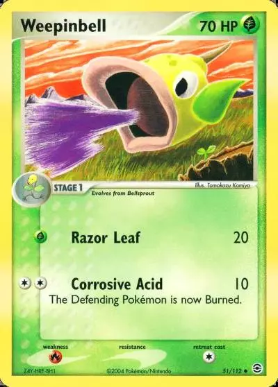 Weepinbell 51/112 FireRed & LeafGreen Pokemon card