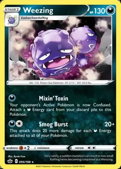 Weezing 95/198 Chilling Reign Pokemon card