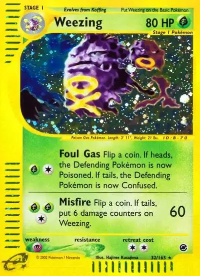 Weezing 32/165 Expedition Base Set Pokemon card