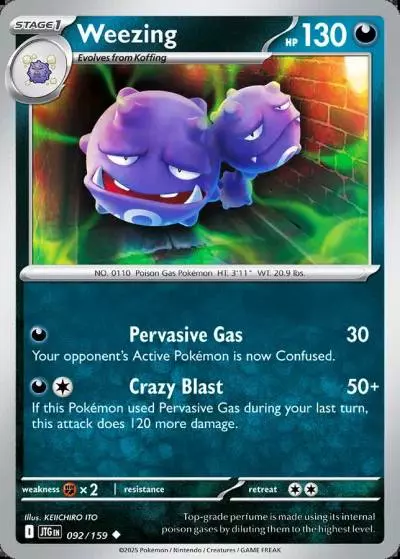 Weezing 92/159 Journey Together Pokemon card