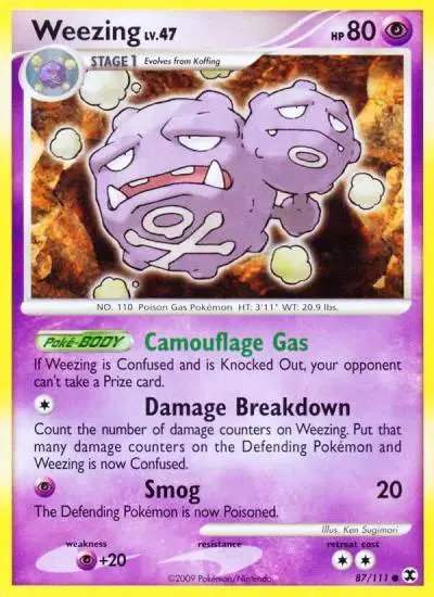 Weezing 87/111 Rising Rivals Pokemon card