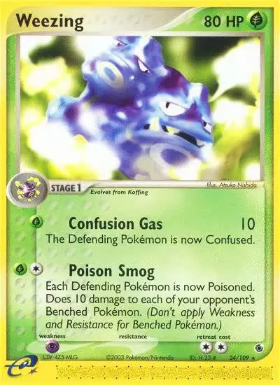 Weezing 24/109 Ruby & Sapphire Pokemon card