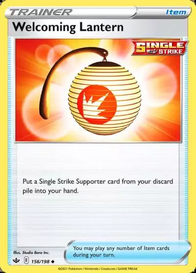 Welcoming Lantern 156/198 Chilling Reign Pokemon card