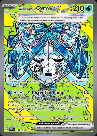 Wellspring Mask Ogerpon ex 152/131 Prismatic Evolutions Pokemon card