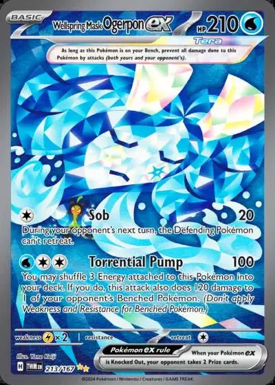 Wellspring Mask Ogerpon ex 213/167 Twilight Masquerade Pokemon card