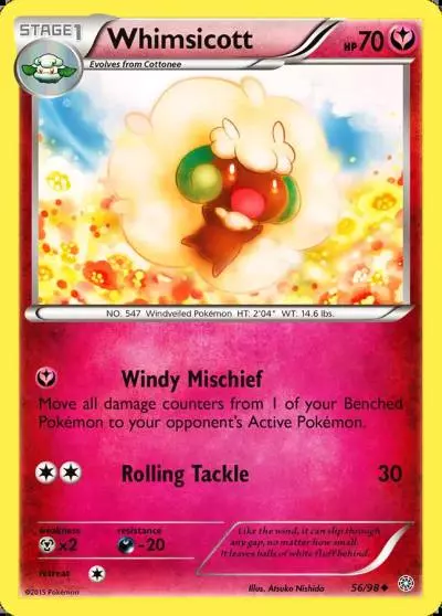 Whimsicott 56/98 Ancient Origins Pokemon card