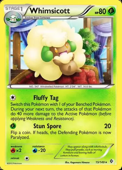 Whimsicott 15/149 Boundaries Crossed Pokemon card