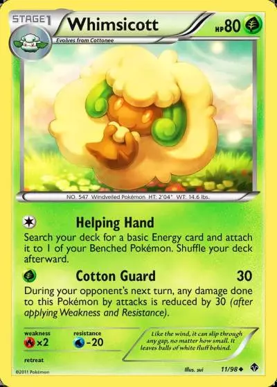 Whimsicott 11/98 Emerging Powers Pokemon card