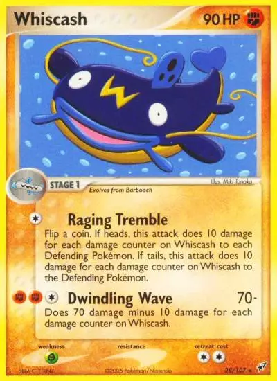 Whiscash 28/107 Deoxys Pokemon card