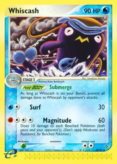 Whiscash 48/97 Dragon Pokemon card
