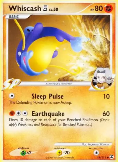 Whiscash E4 54/111 Rising Rivals Pokemon card