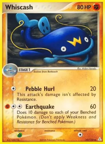 Whiscash 55/110 Holon Phantoms Pokemon card
