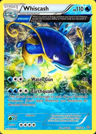 Whiscash 41/160 Primal Clash Pokemon card