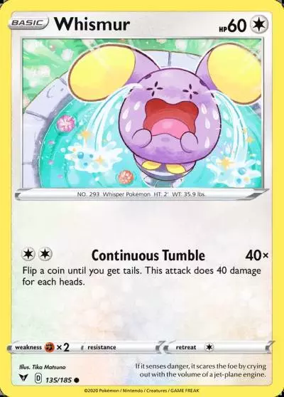 Whismur 135/185 Vivid Voltage Pokemon card