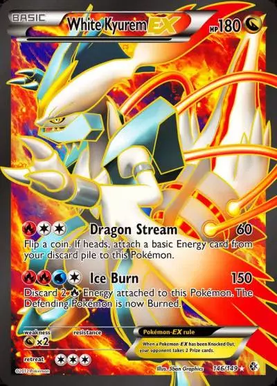 White Kyurem-EX 146/149 Boundaries Crossed Pokemon card