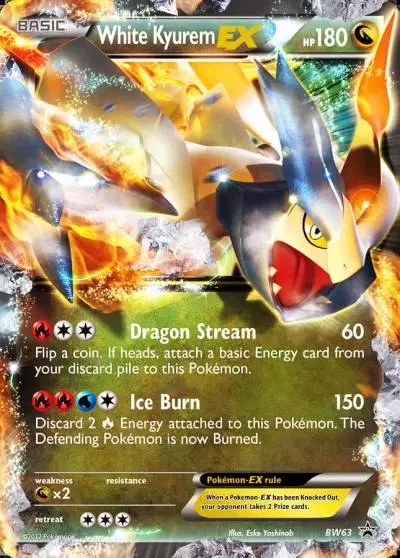 White Kyurem-EX BW63/101 BW Black Star Promos Pokemon card