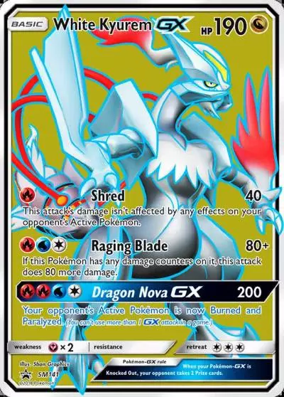 White Kyurem-GX SM141/248 SM Black Star Promos Pokemon card