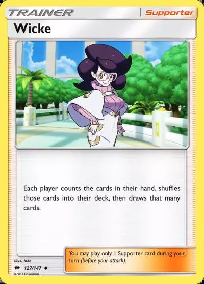 Wicke 127/147 Burning Shadows Pokemon card