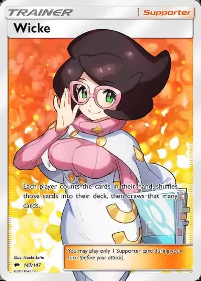 Wicke 147/147 Burning Shadows Pokemon card