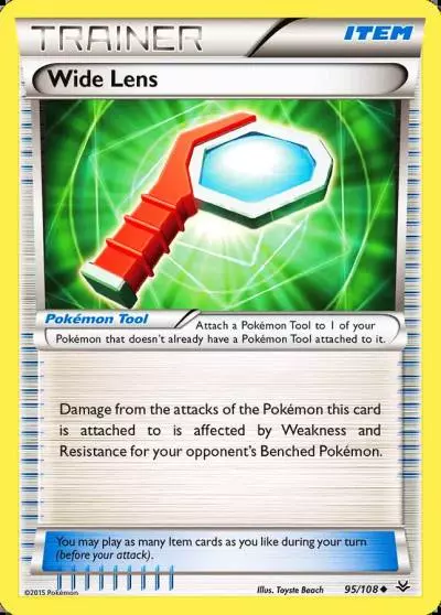 Wide Lens 95/108 Roaring Skies Pokemon card