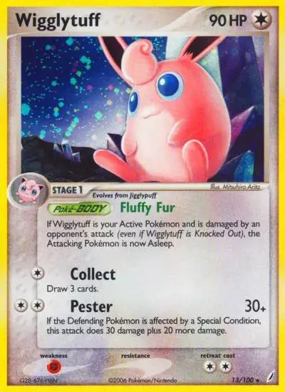 Wigglytuff 13/100 Crystal Guardians Pokemon card