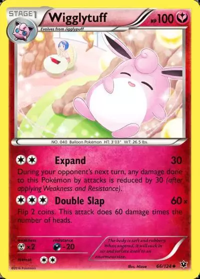 Wigglytuff 66/124 Fates Collide Pokemon card
