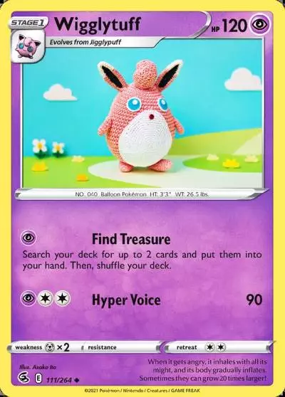 Wigglytuff 111/264 Fusion Strike Pokemon card