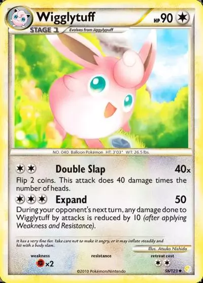 Wigglytuff 56/123 HeartGold & SoulSilver Pokemon card