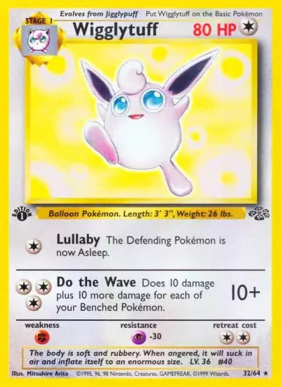 Wigglytuff 32/64 Jungle Pokemon card
