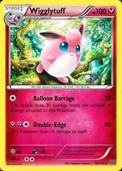 Wigglytuff 90/146 XY Pokemon card
