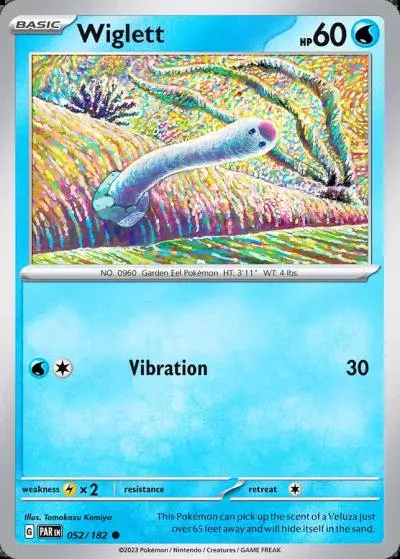 Wiglett 52/182 Paradox Rift Pokemon card