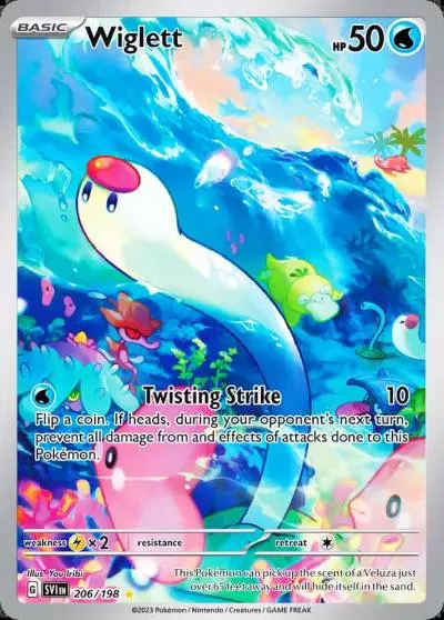 Wiglett 206/198 Scarlet & Violet Pokemon card