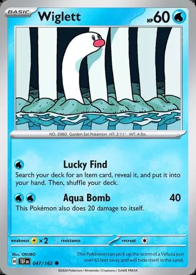 Wiglett 47/162 Temporal Forces Pokemon card