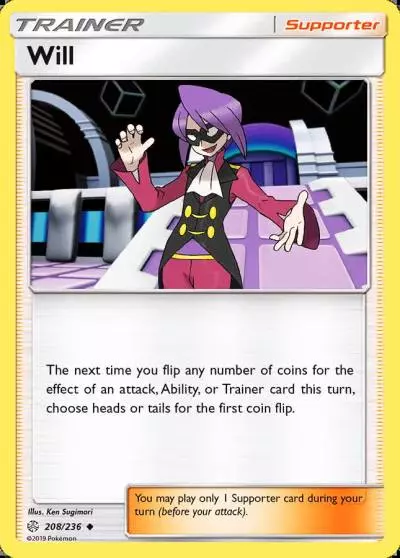 Will 208/236 Cosmic Eclipse Pokemon card