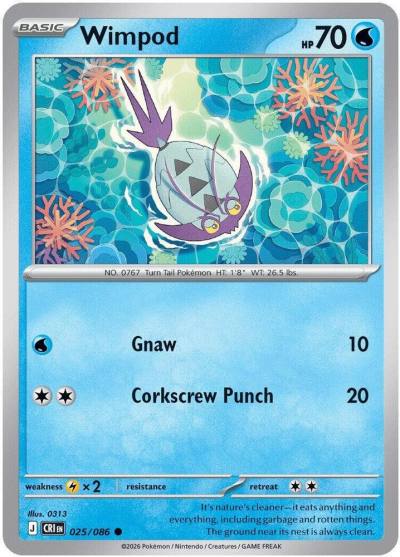 Wimpod 25/86 Chaos Rising Pokemon card