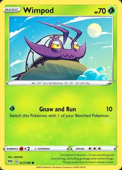 Wimpod 17/189 Darkness Ablaze Pokemon card