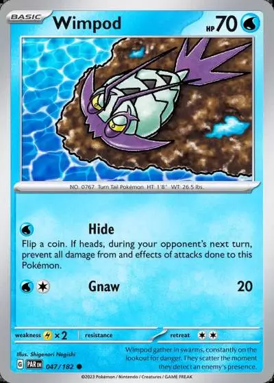 Wimpod 47/182 Paradox Rift Pokemon card