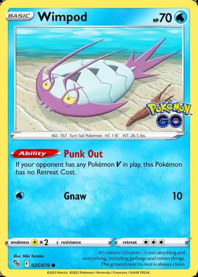 Wimpod 25/78 Pokémon GO Pokemon card