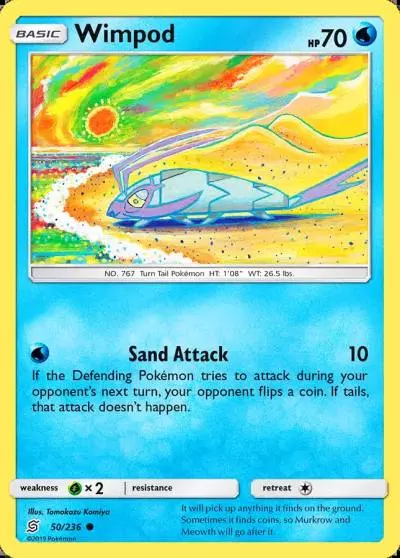 Wimpod 50/236 Unified Minds Pokemon card