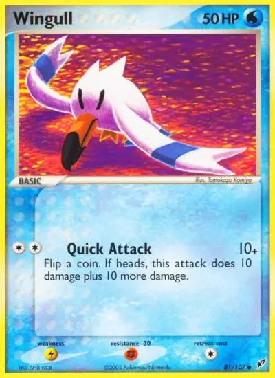 Wingull 81/107 Deoxys Pokemon card