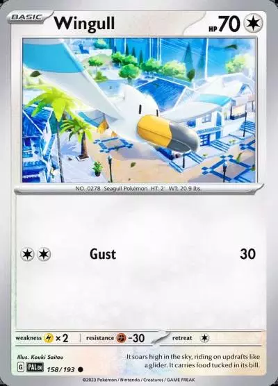 Wingull 158/193 Paldea Evolved Pokemon card