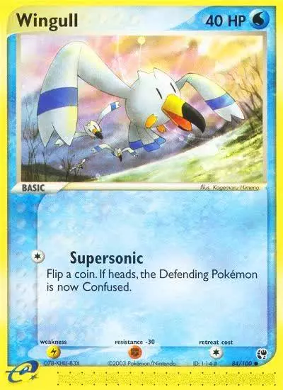 Wingull 84/100 Sandstorm Pokemon card