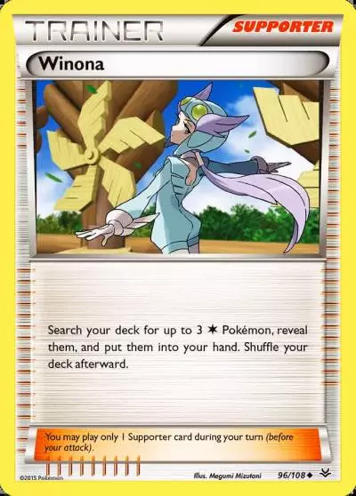 Winona 96/108 Roaring Skies Pokemon card