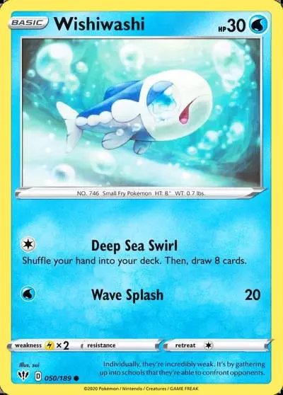 Wishiwashi 50/189 Darkness Ablaze Pokemon card