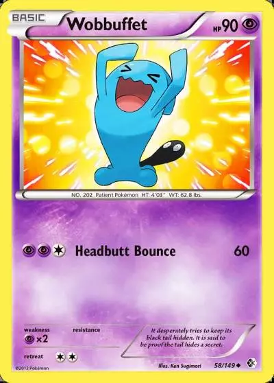 Wobbuffet 58/149 Boundaries Crossed Pokemon card
