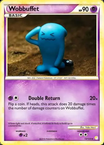 Wobbuffet 13/123 HeartGold & SoulSilver Pokemon card