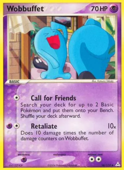 Wobbuffet 56/110 Holon Phantoms Pokemon card